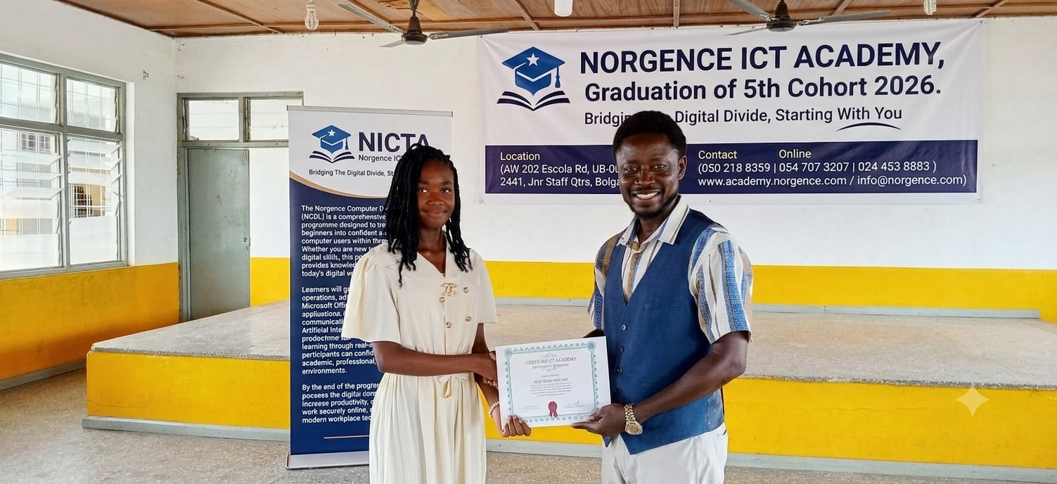 Norgence Academy graduates 78 JHS students in ICT proficiency, web development in Bolgatanga